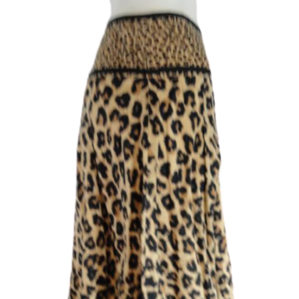 Jones NY Leopard Midi Skirt Tan Size 10 - Picture 4 of 7